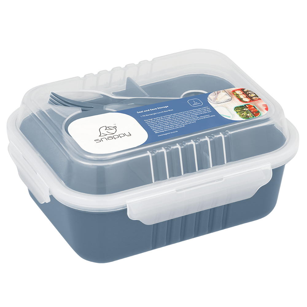 1.7L Snappy Lunch Box Rectangle Blue SN-1700B