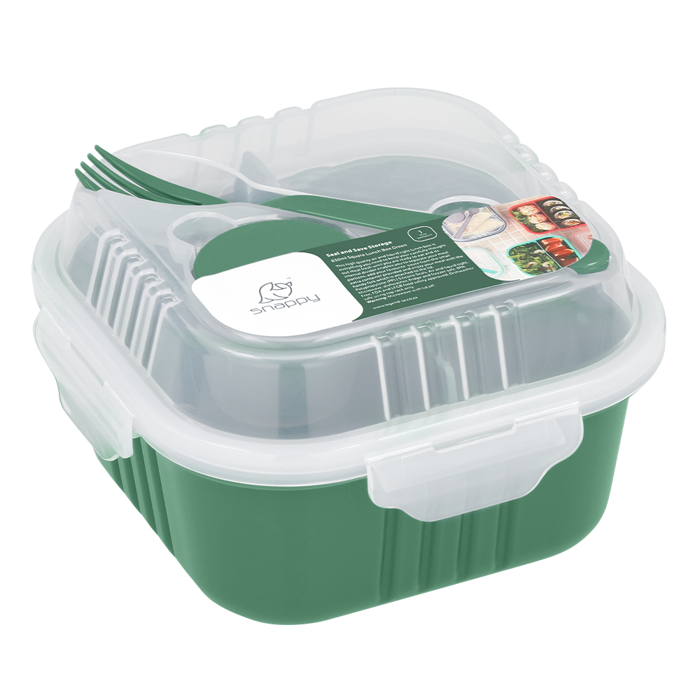 830ml Snappy Lunch Box Square Green SN-830G