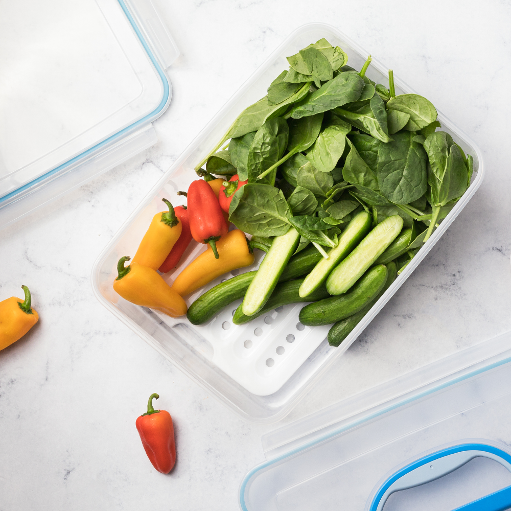 5.2L Snappy Food Storage Container Rectangle with Crisper SN-RP61