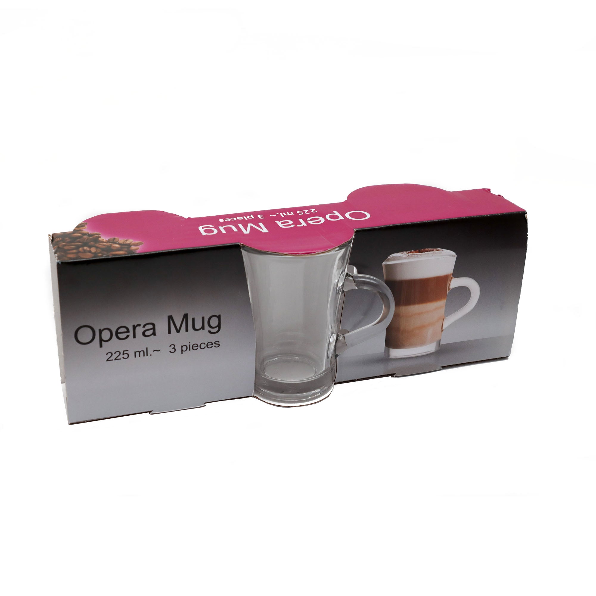 Opera Café Latte Coffee Mug 225ml 3pc