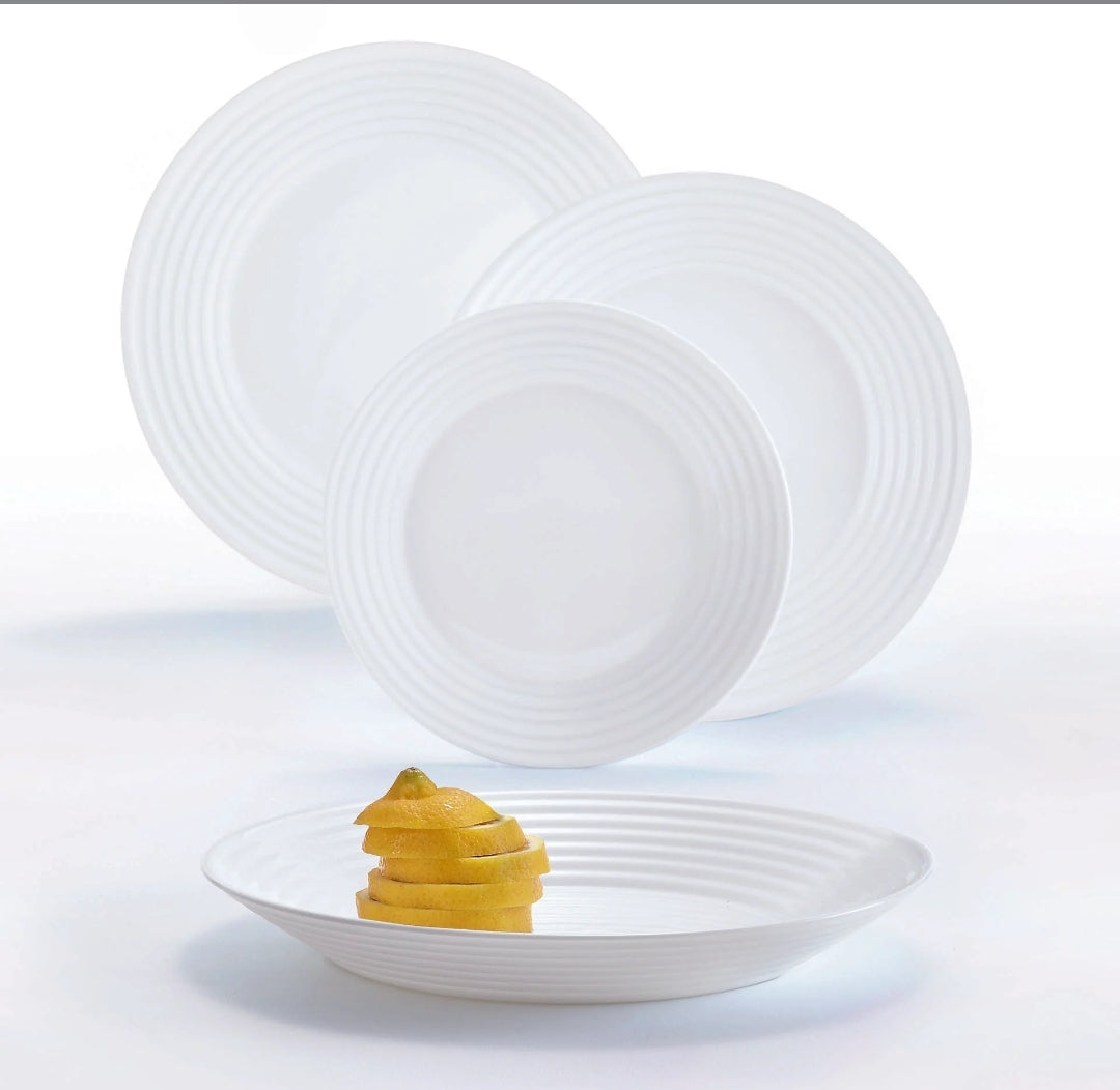 Luminarc Stairo Soup Plate 23cm White Tempered Glass 37135