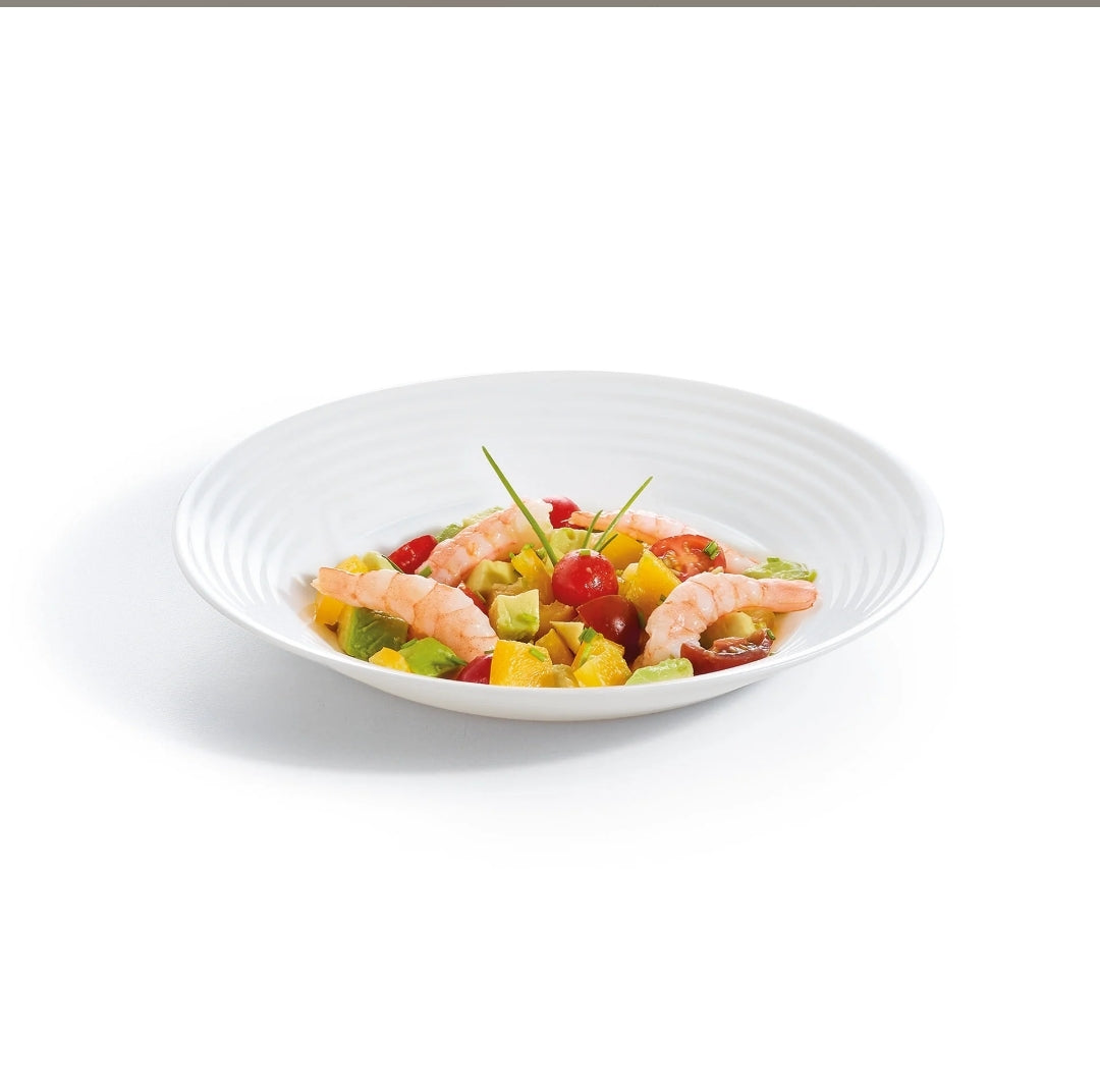 Luminarc Stairo Soup Plate 23cm White Tempered Glass 37135