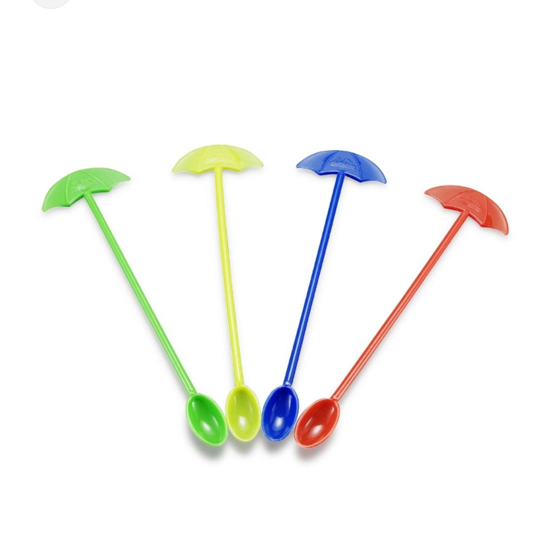 Cocktail Party Spoons Umbrella Sticks 12pc