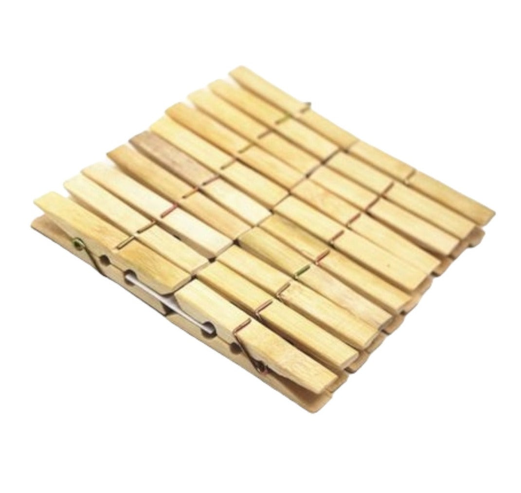 Wooden Bamboo Clothing Washing Pegs 20s