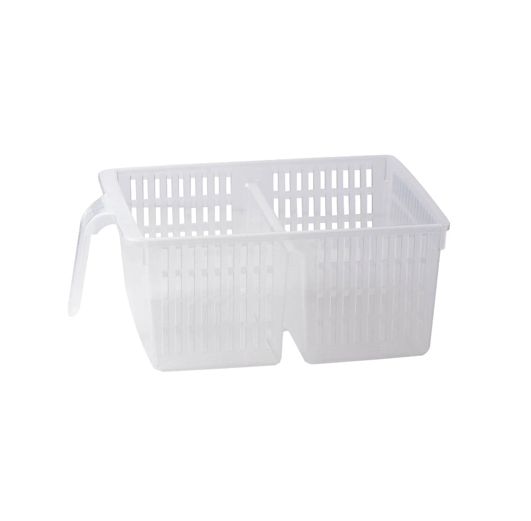 Regent Plastic Fridge and Pantry Deep Basket with vertical Divider 84077
