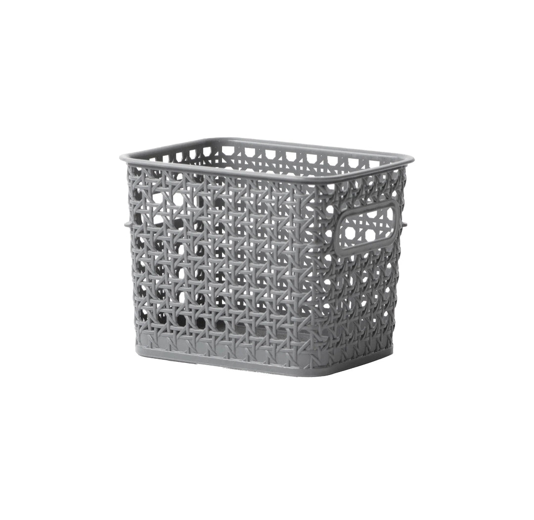 Regent Plastic Boho Basket Small Grey
