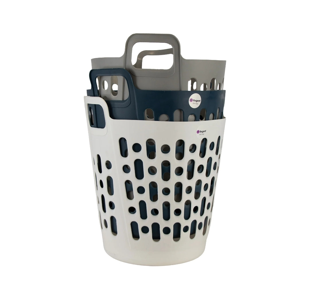 Regent Plastic Round Flexi Laundry Basket 45L