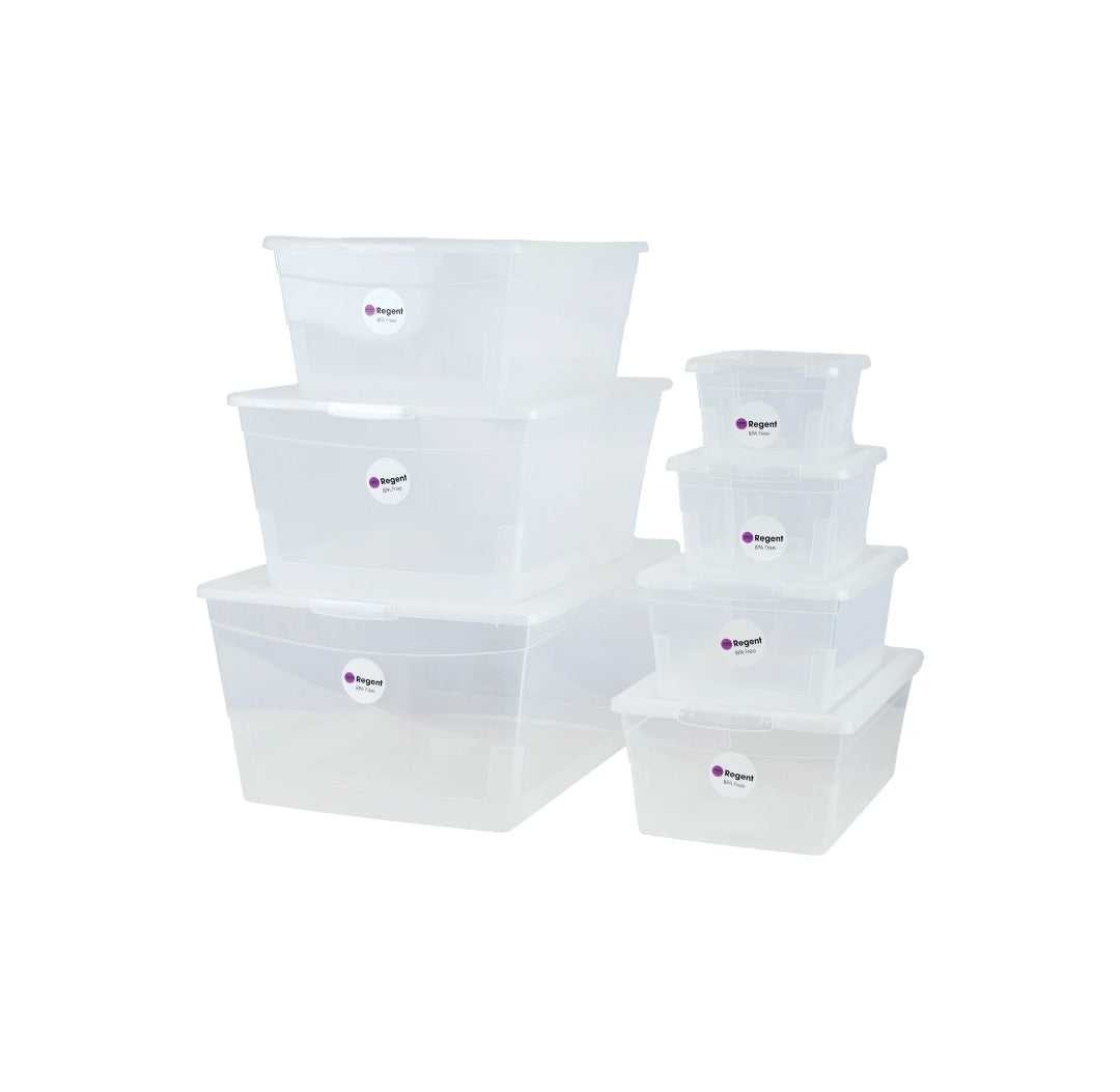 Regent Plastic Key Rectangular Storage Box 15L