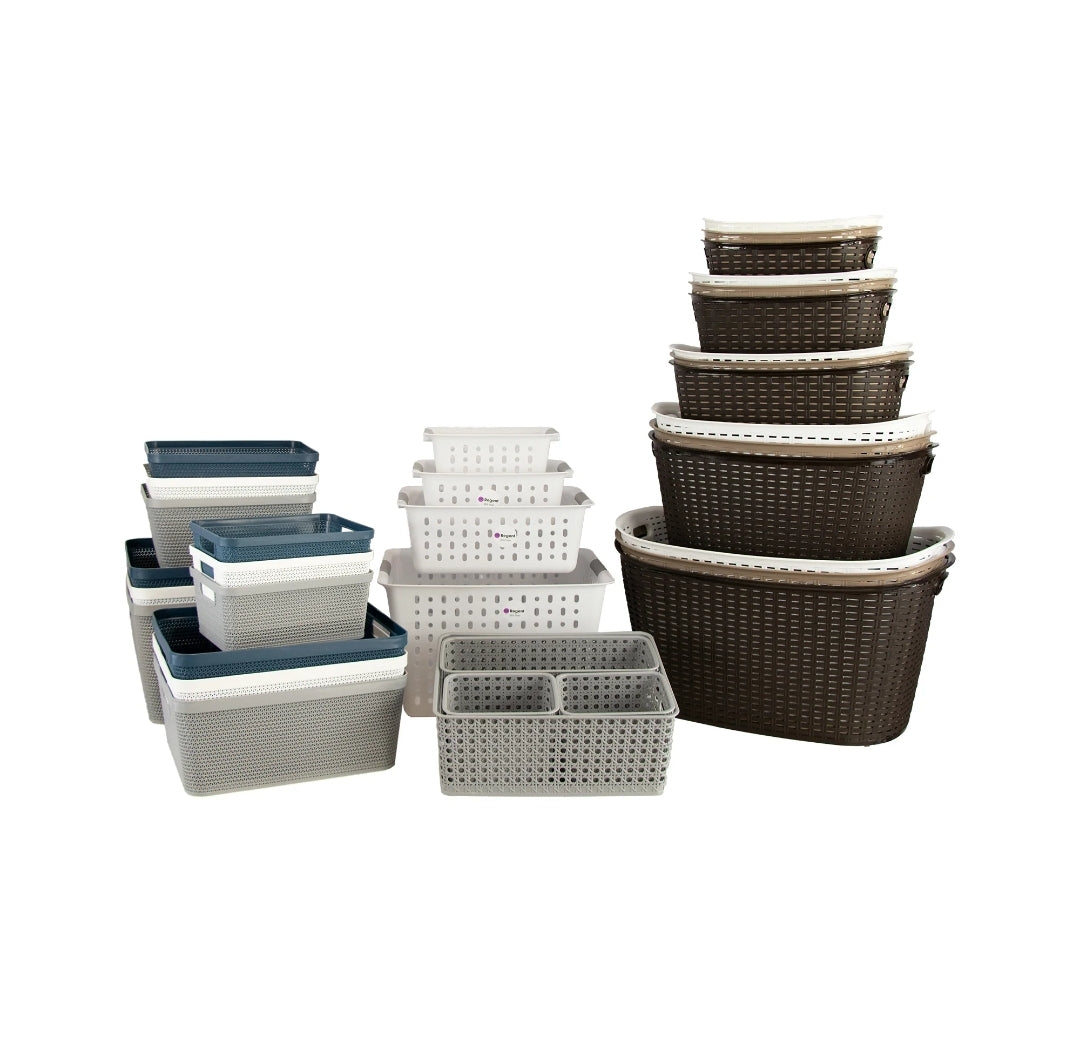 Regent Plastic Harmony Line Small Basket Clear and Grey 84020