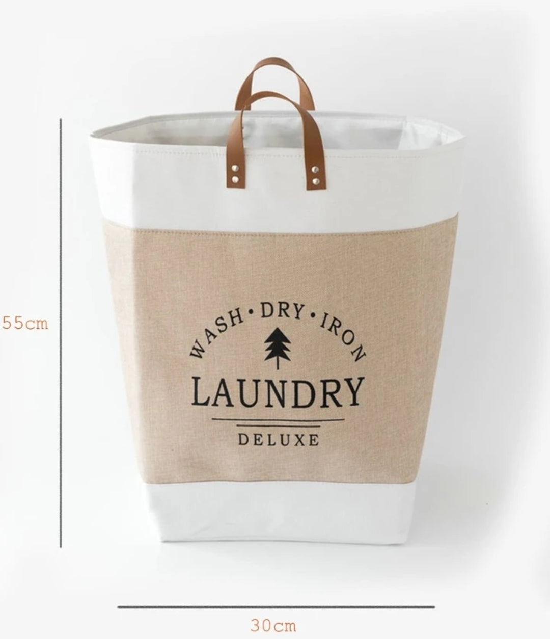 Foldable Canvas Laundry Bag Basket
