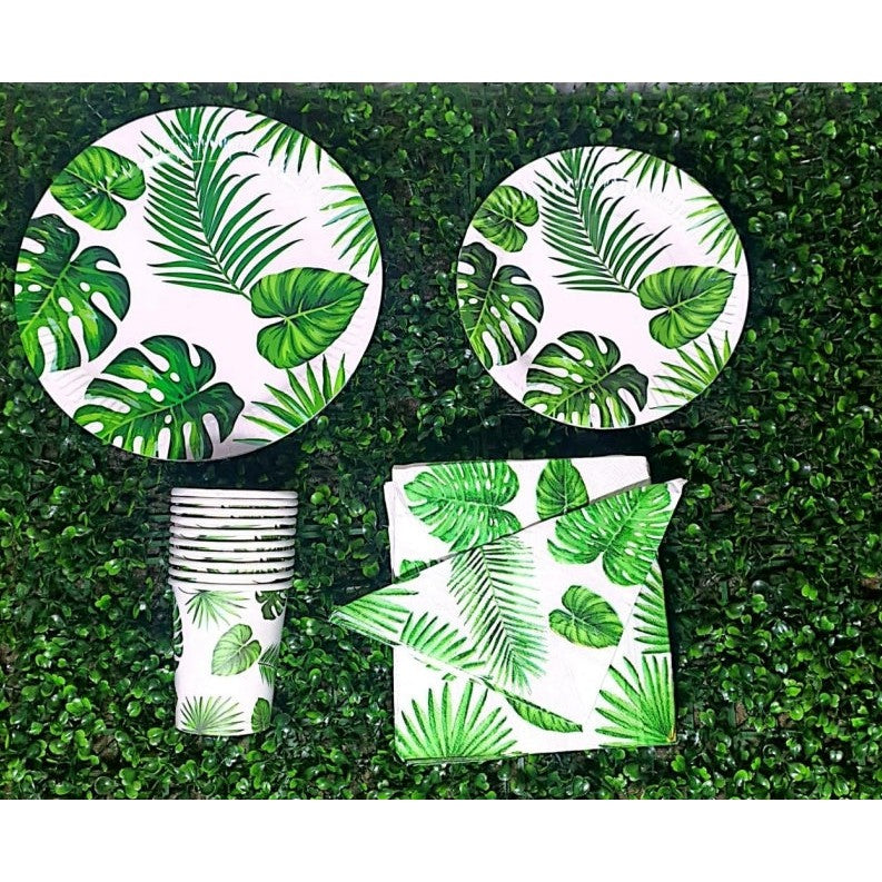 Party Paper Cup Leaf Print 10pcs