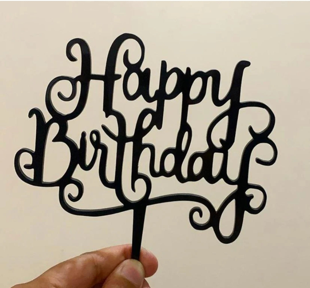 Acrylic Cake Topper Happy Birthday