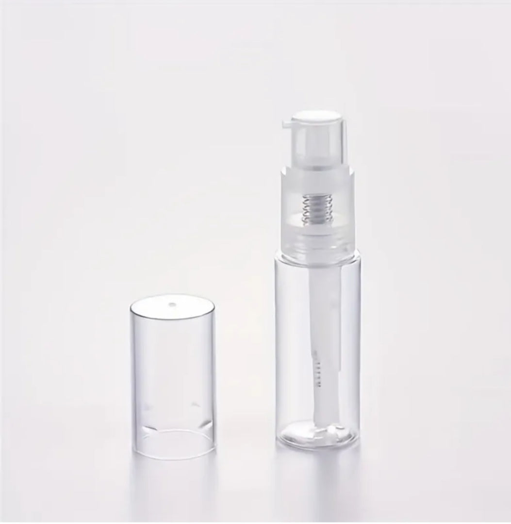 Powder Spray Bottle Refillable Acrylic Plastic 17.5x3.5cm