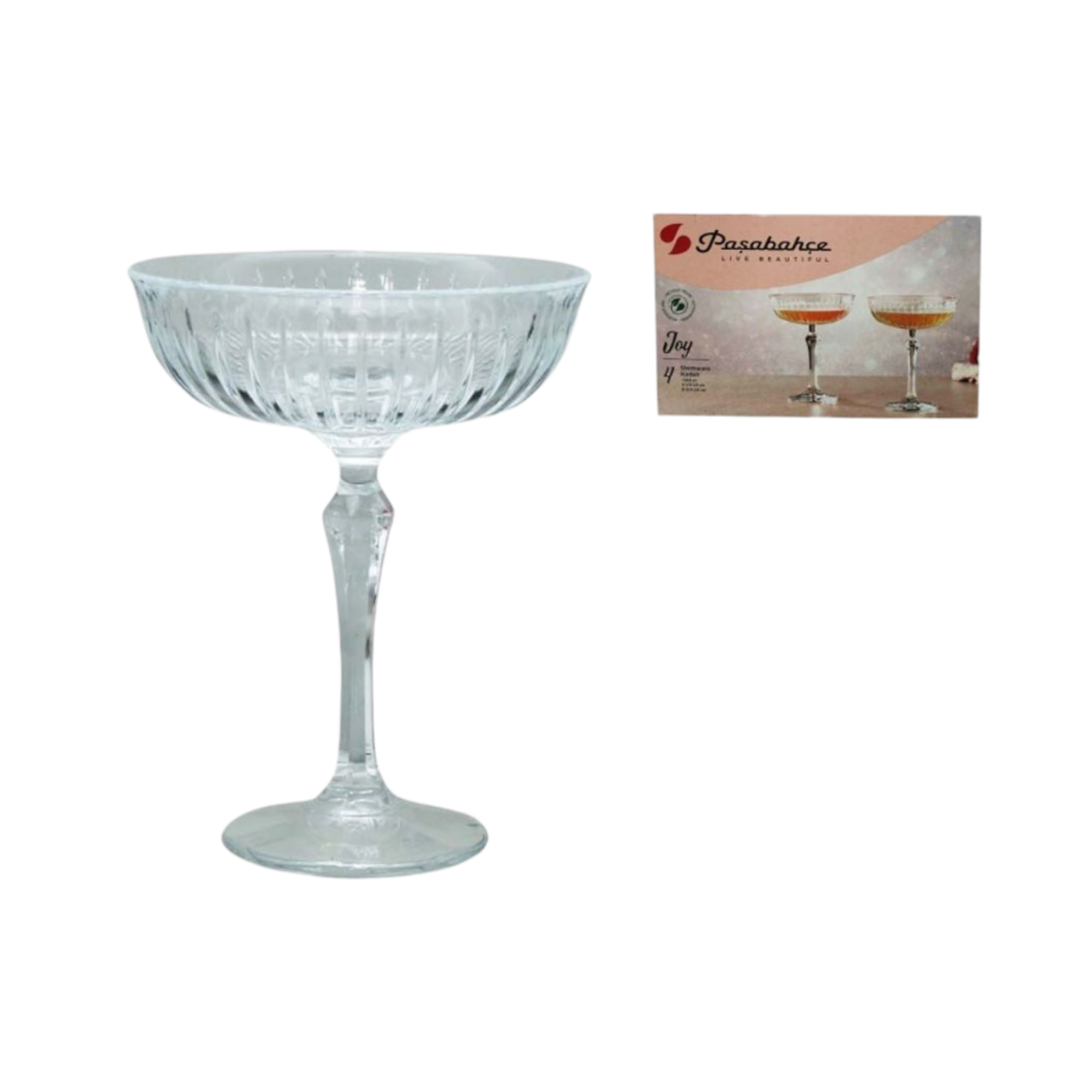 Pasabahce Joy Cocktail Steamware Glass 245ml Tumbler 4pack
