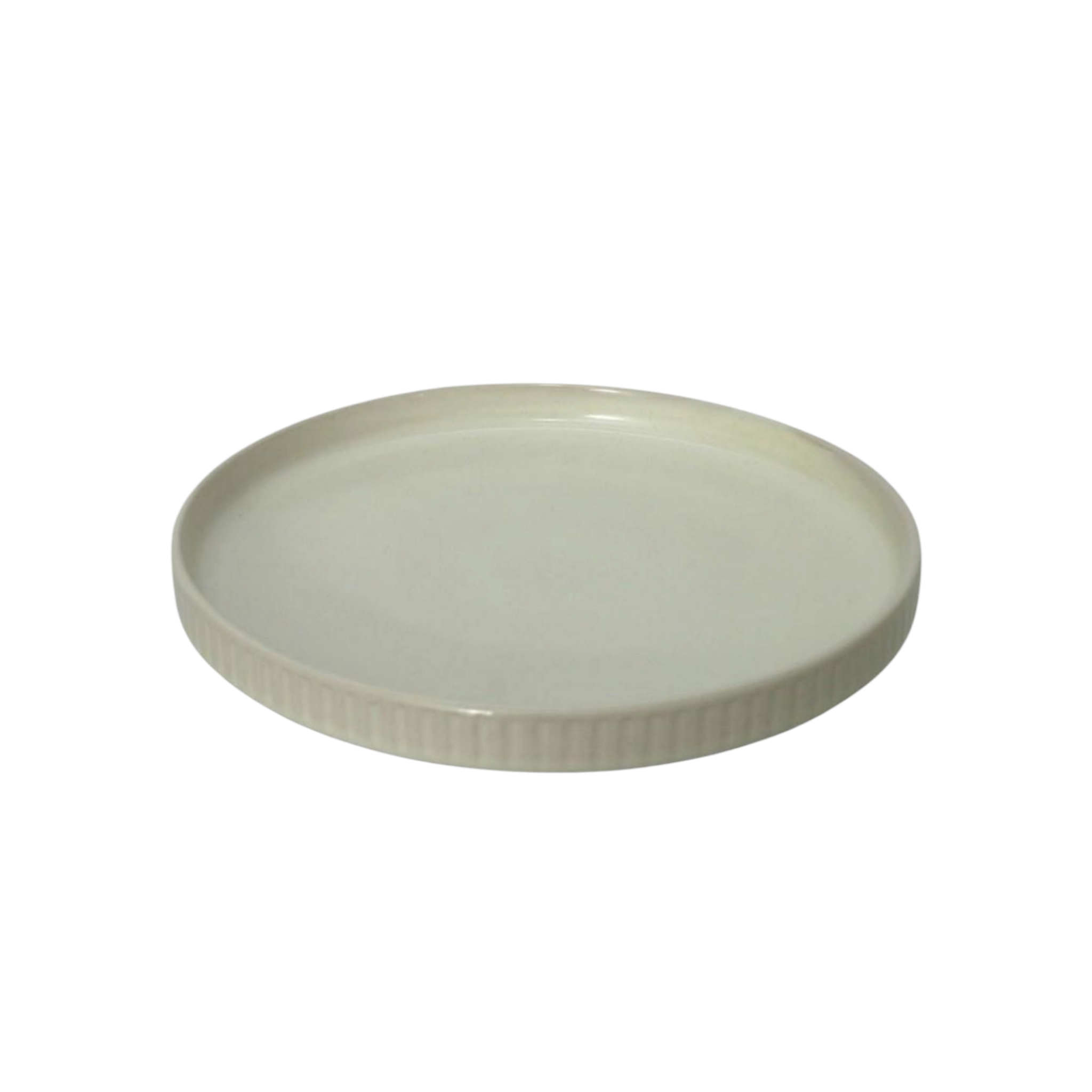 Ceramic Dinner Plate 26.5cm Natural Ribbed