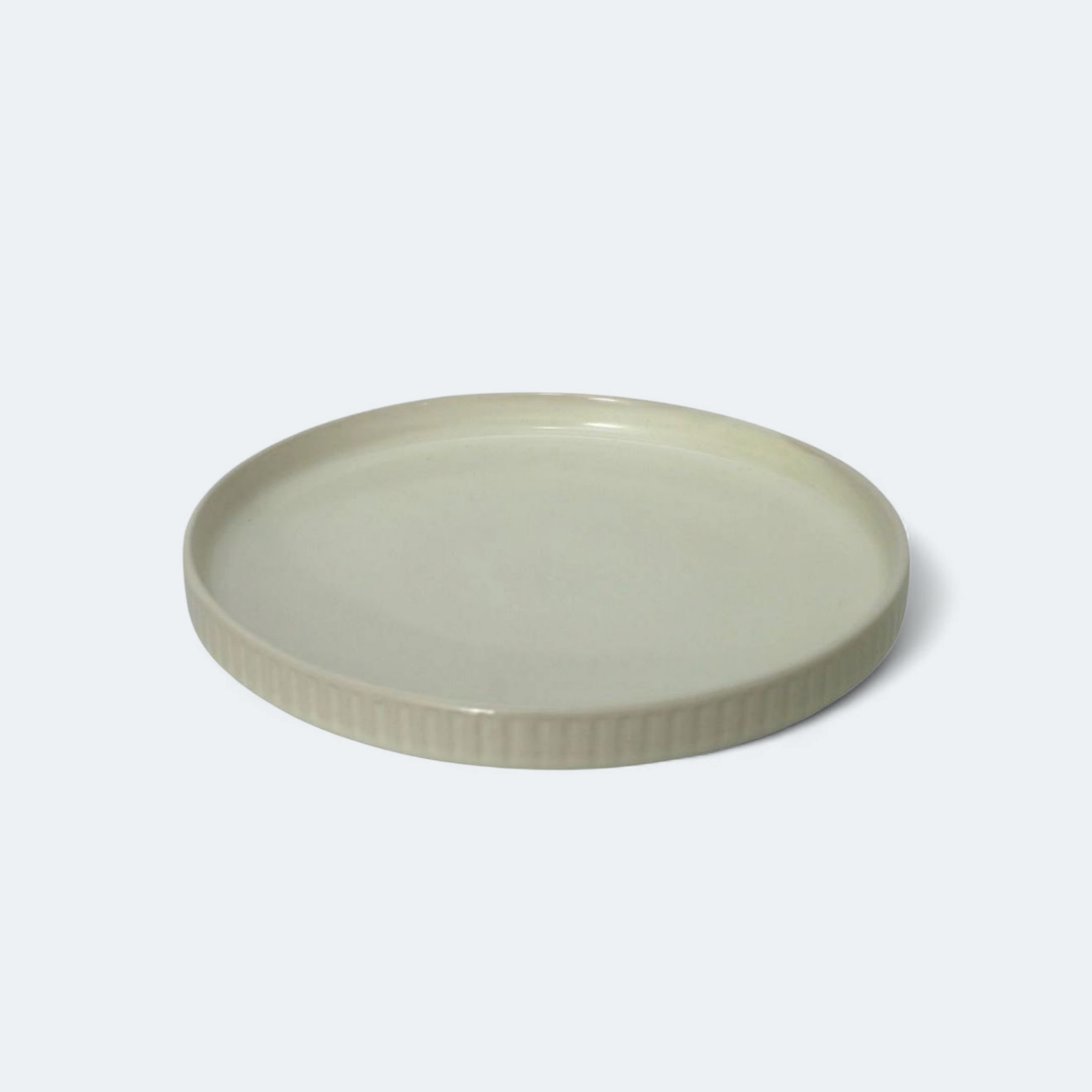Ceramic Dinner Plate 26.5cm Natural Ribbed