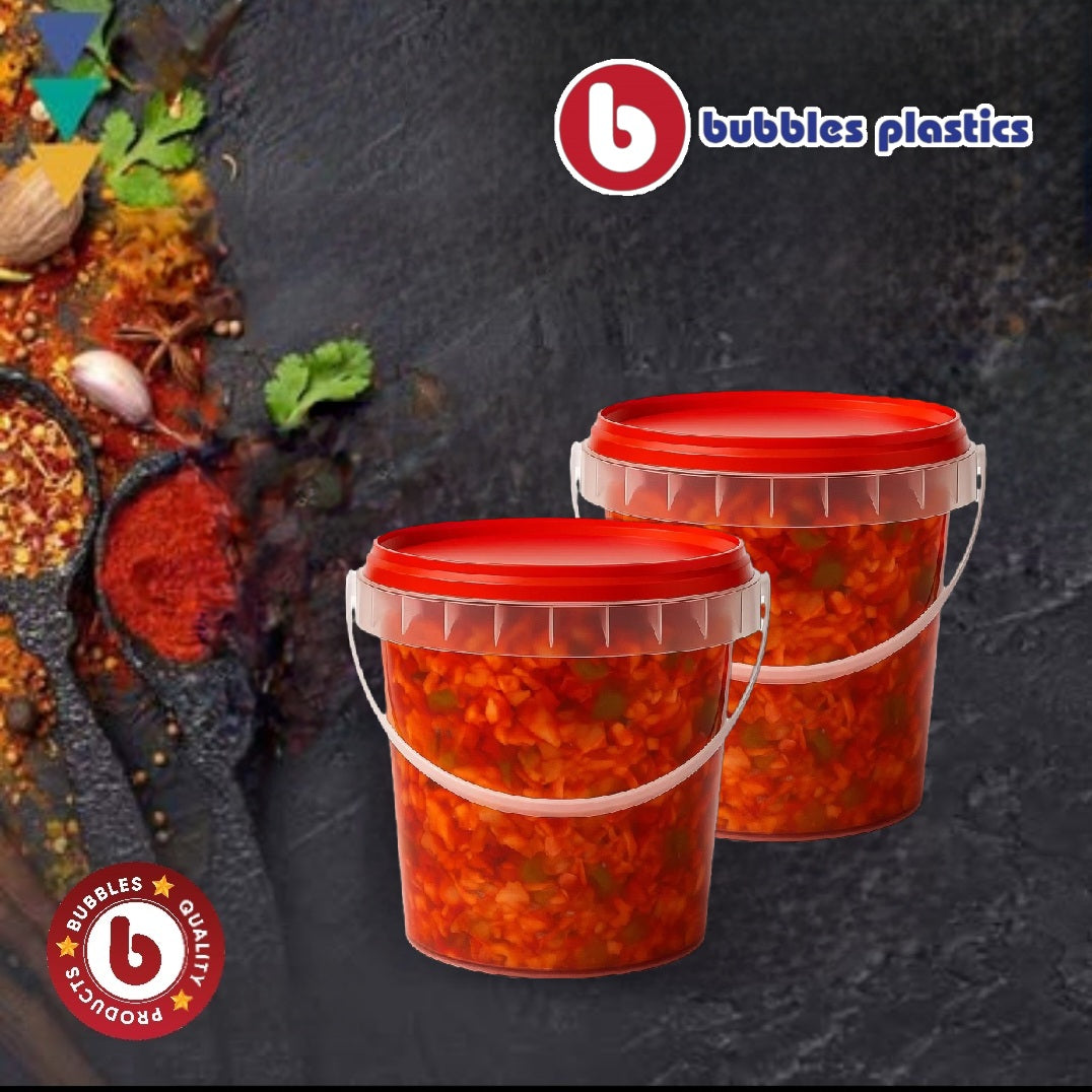 9L Bucket Tamper Proof with Lid - Atchar Container Transparent