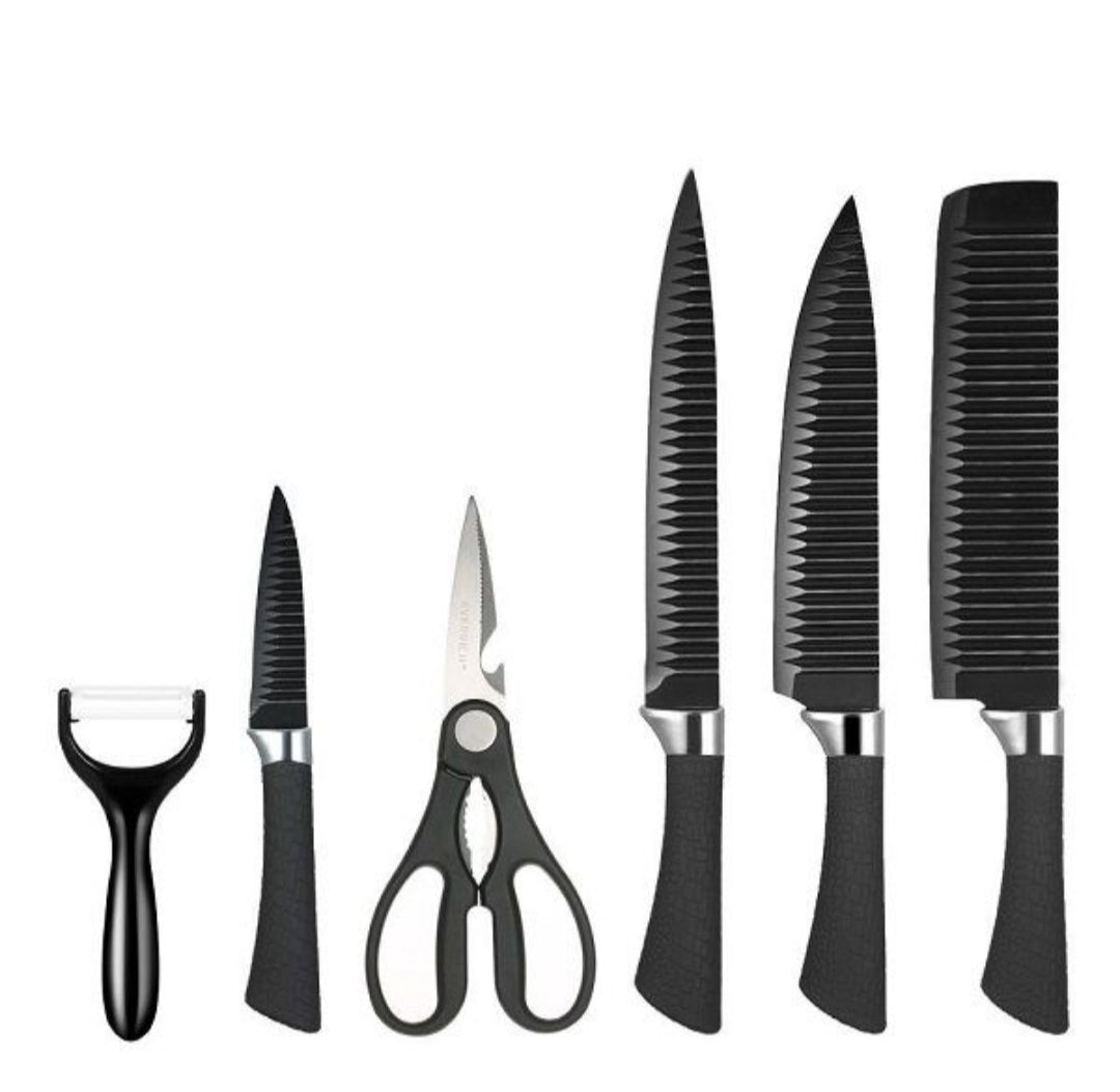 Everrich Knife Set 6ps Black