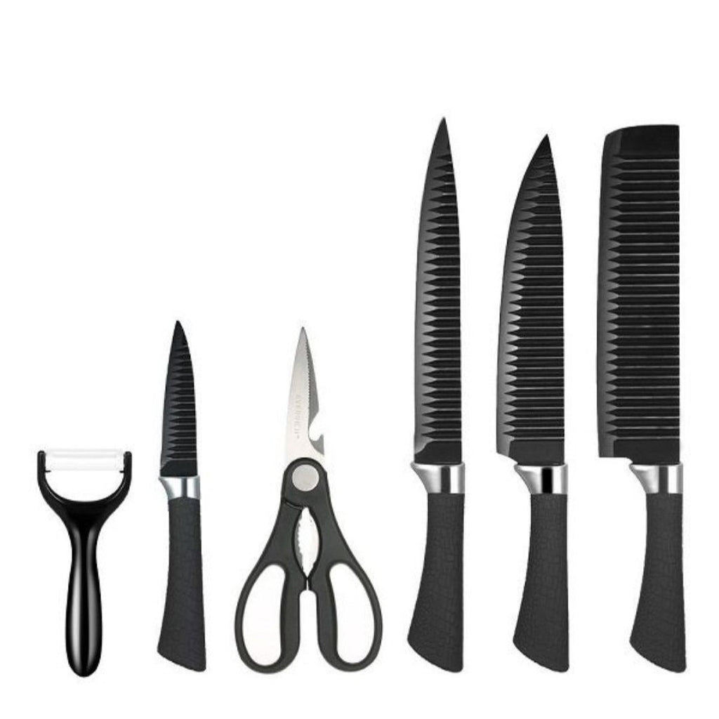 Everrich Knife Set 6Pcs Black CT735BLACK
