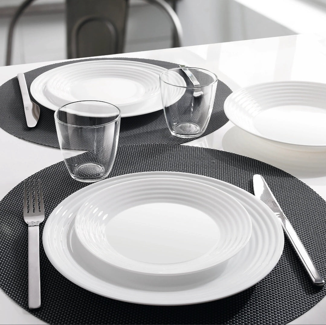 Luminarc Stairo Dinner Plate 25cm White Tempered Glass 37133