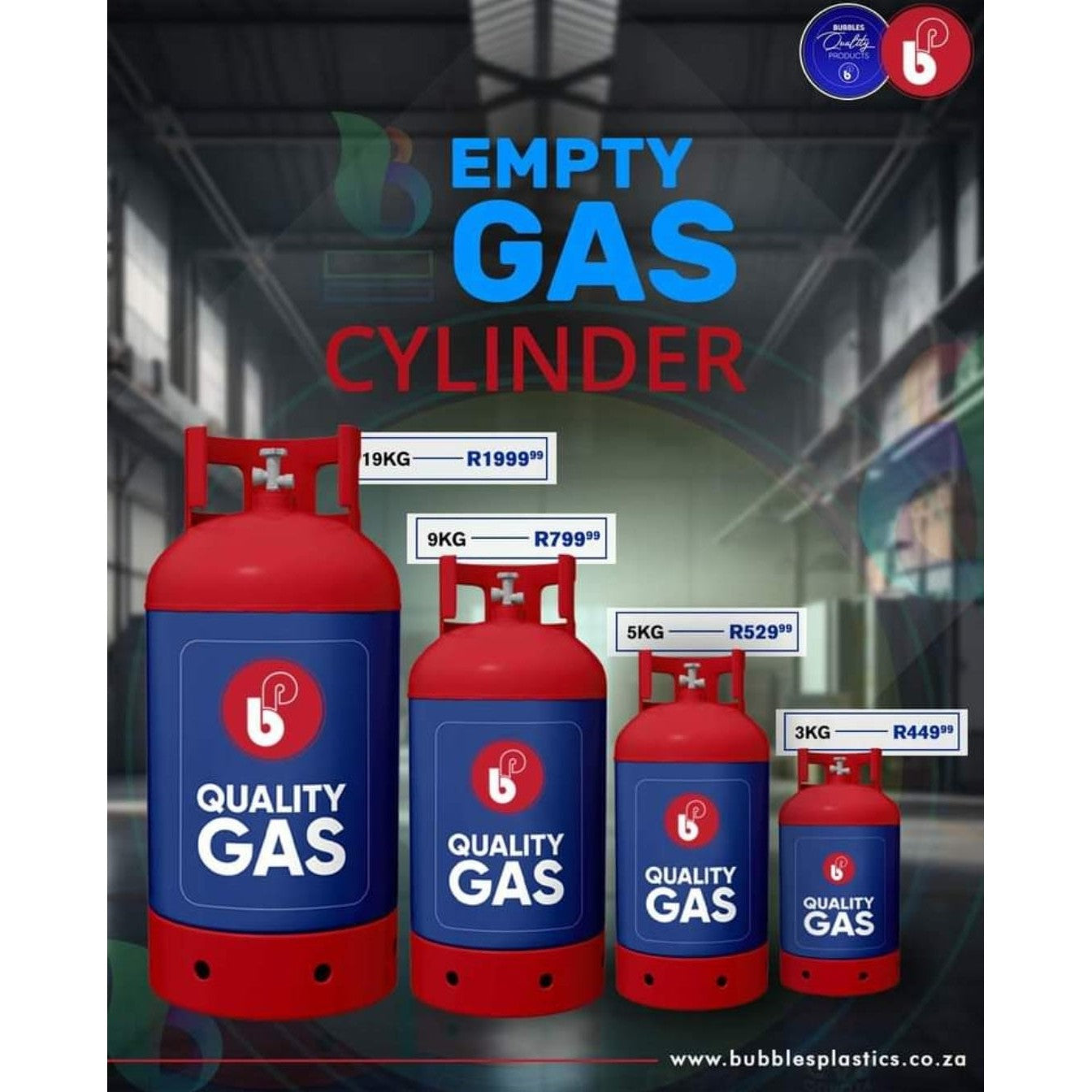 9kg Empty Gas Cylinder Bottle