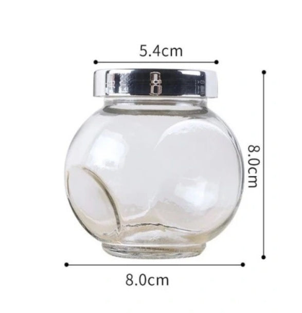 Glass Spice Jar 200ml Bottle with Lid 5x7.5cm ZLF-2023-066