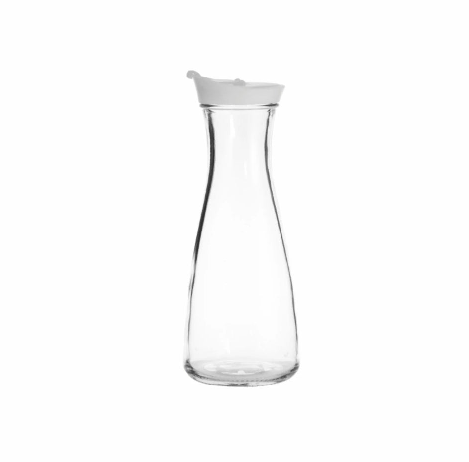 Regent Glass Carafe 850ml with White Lid 27661