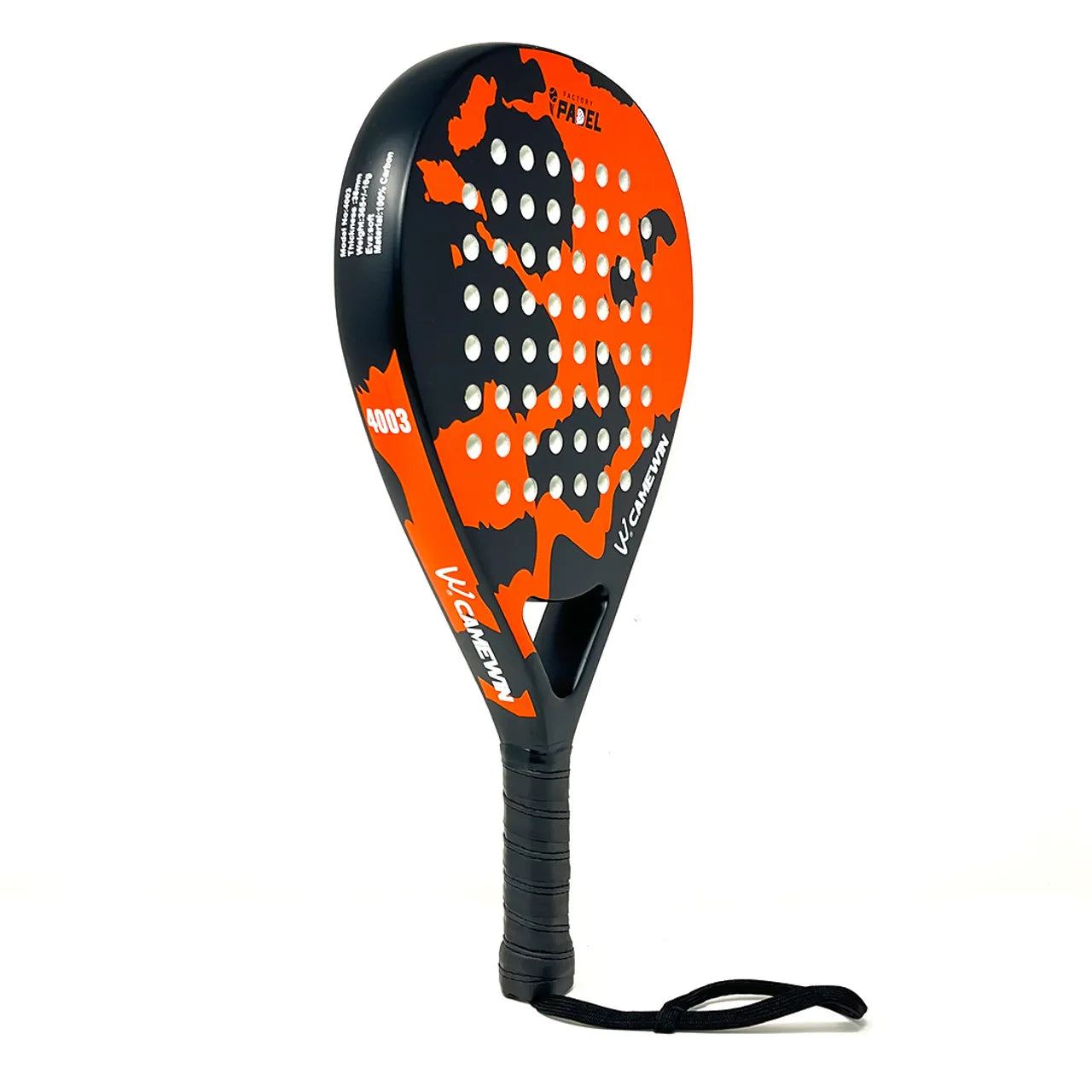 Camewin Padel Racket 100% Carbon Fiber with Bag