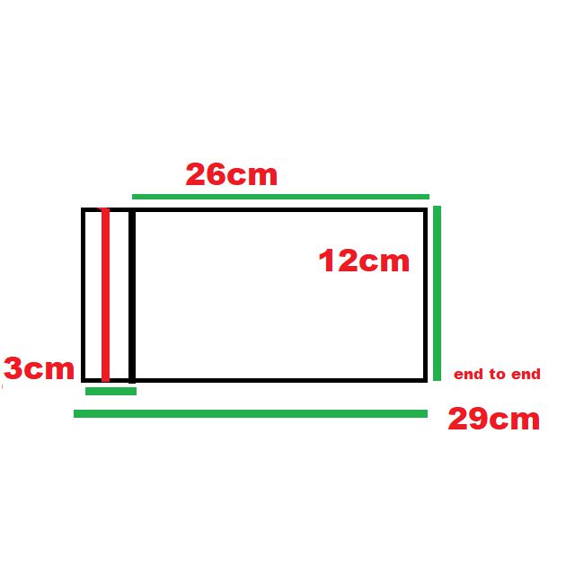 Polyprop Cellophane Selfseal Bags 12x26cm+3mm 100pack