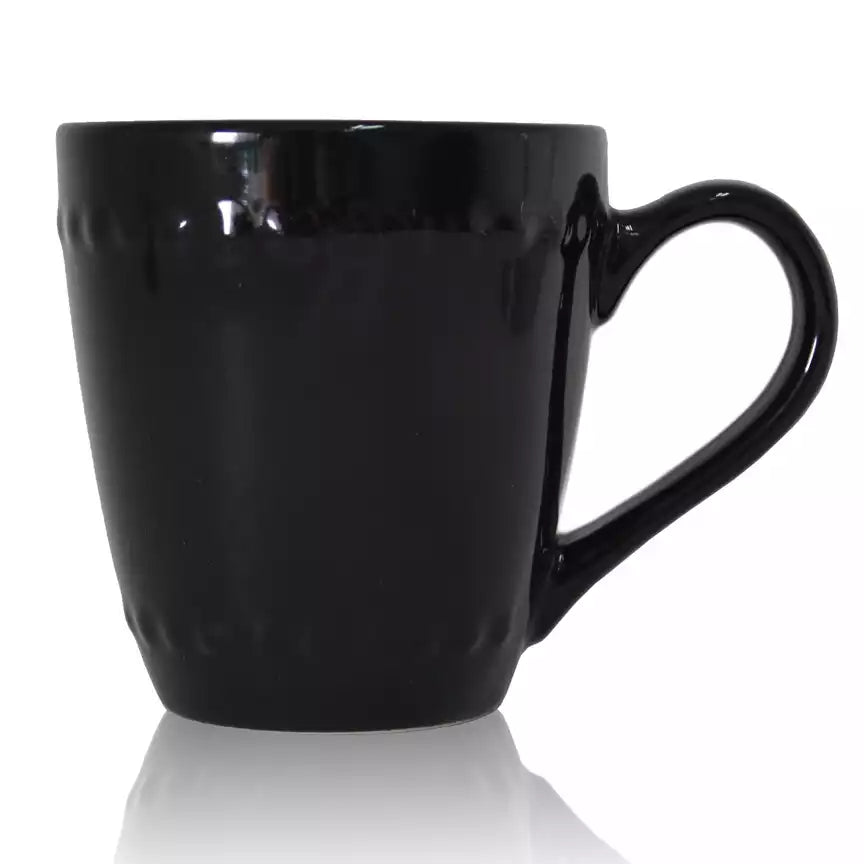 Ceramic Coffee Mug Embossed 13oz