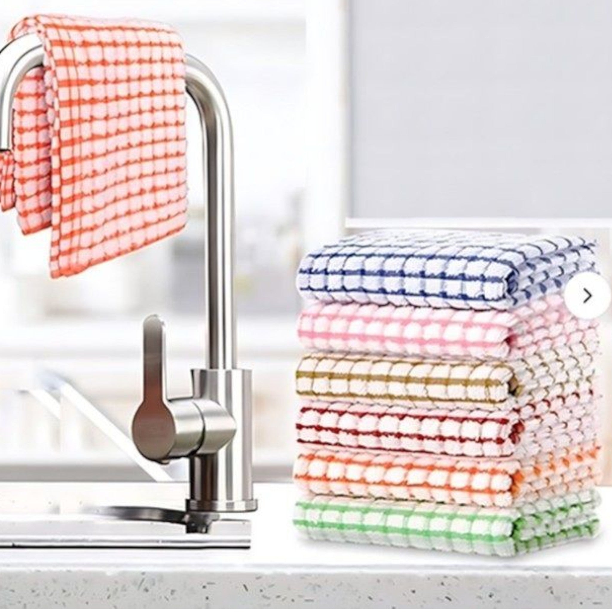 Dish Cloth Terry Check 38x65cm 1pc