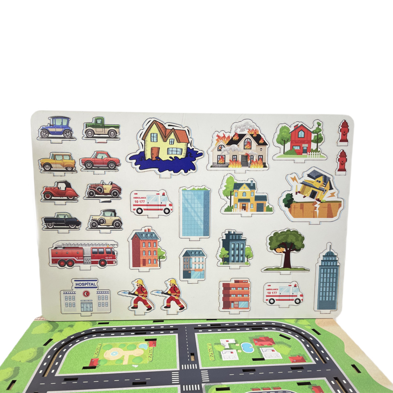 Educational Toy Build My City Puzzle Boad 20x20cm MB63