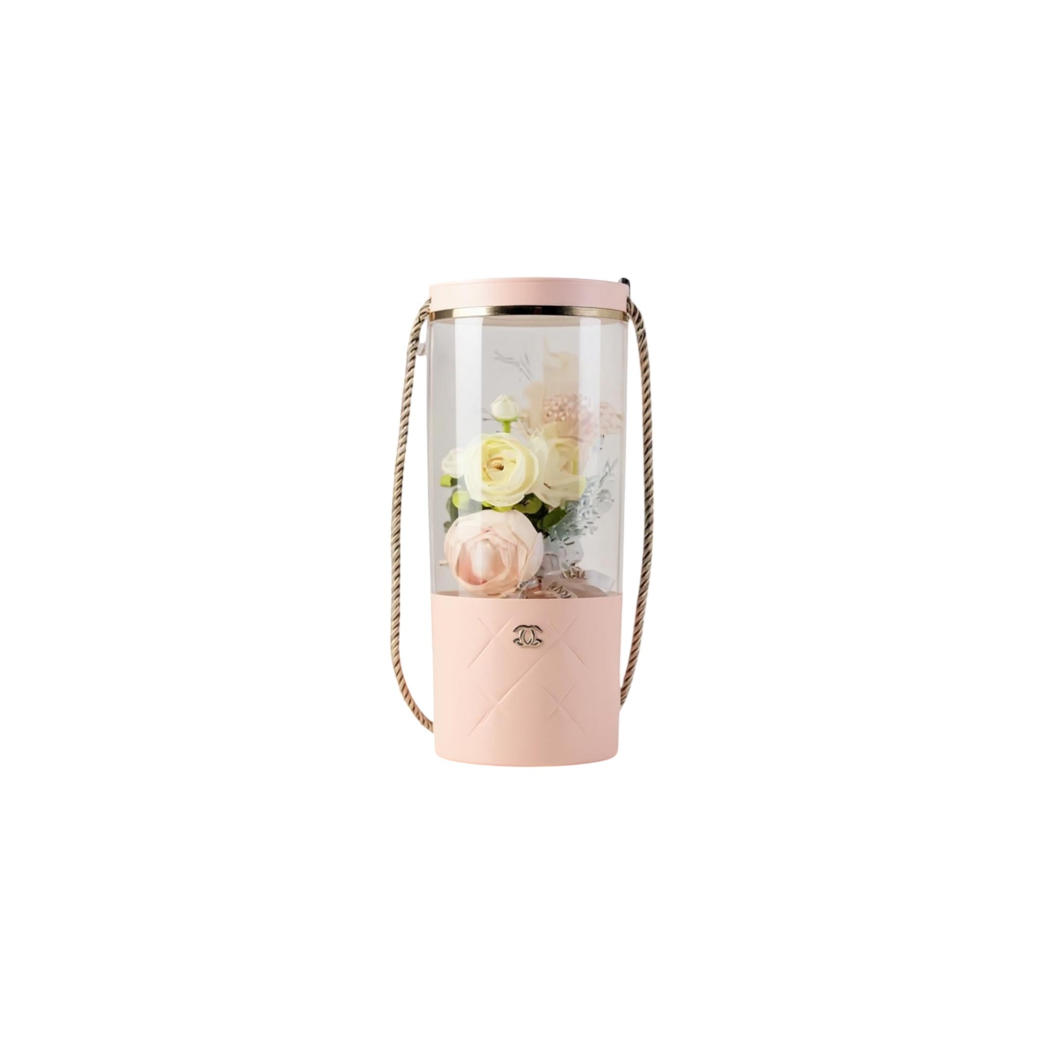 Florist Gift Tube Box with Transparent PVC Window 10x5x27.5cm 1pc