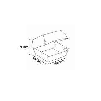 Bamboo Burger Clamshell Box 105mm 5pack