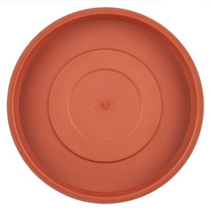 Plant Pot Plastic Saucer 12-15cm Terracotta