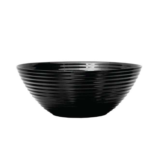 Luminarc Harena Salad Bowl 27cm Black Tempered Glass 3L 39989