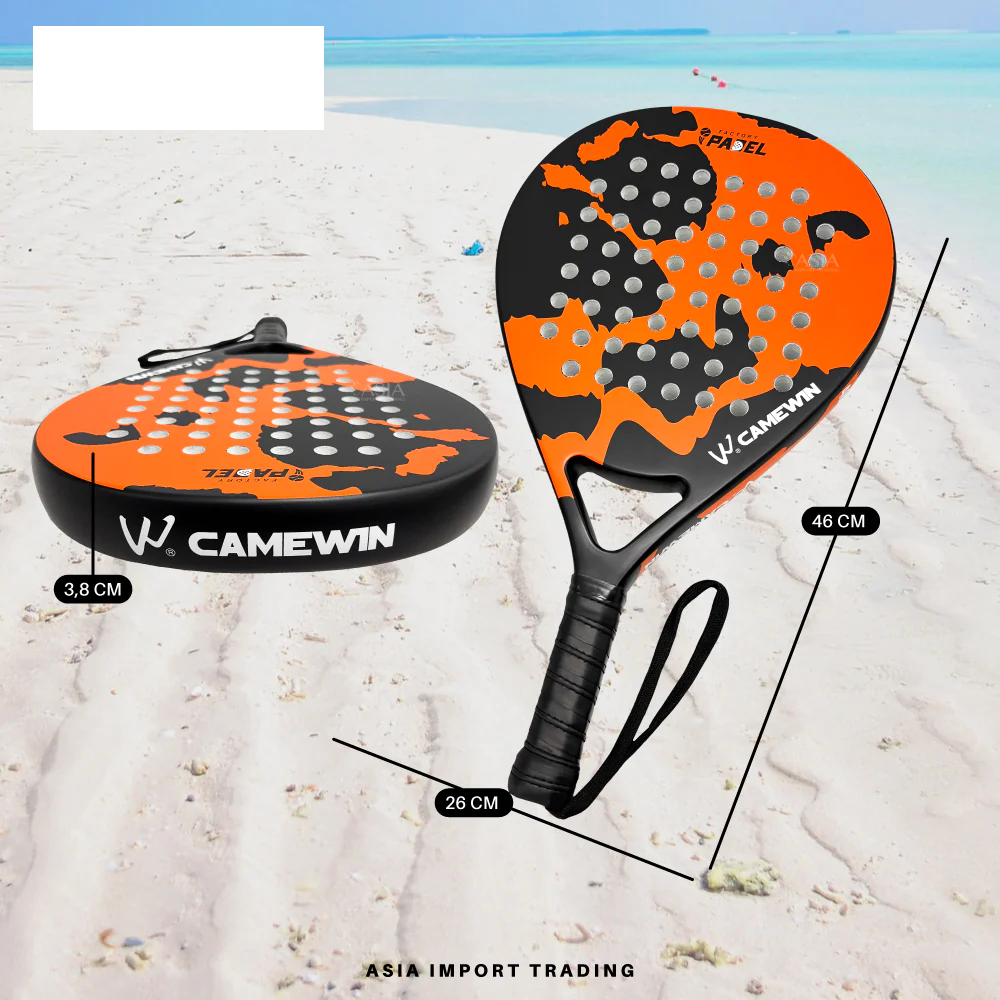 Camewin Padel Racket 100% Carbon Fiber with Bag