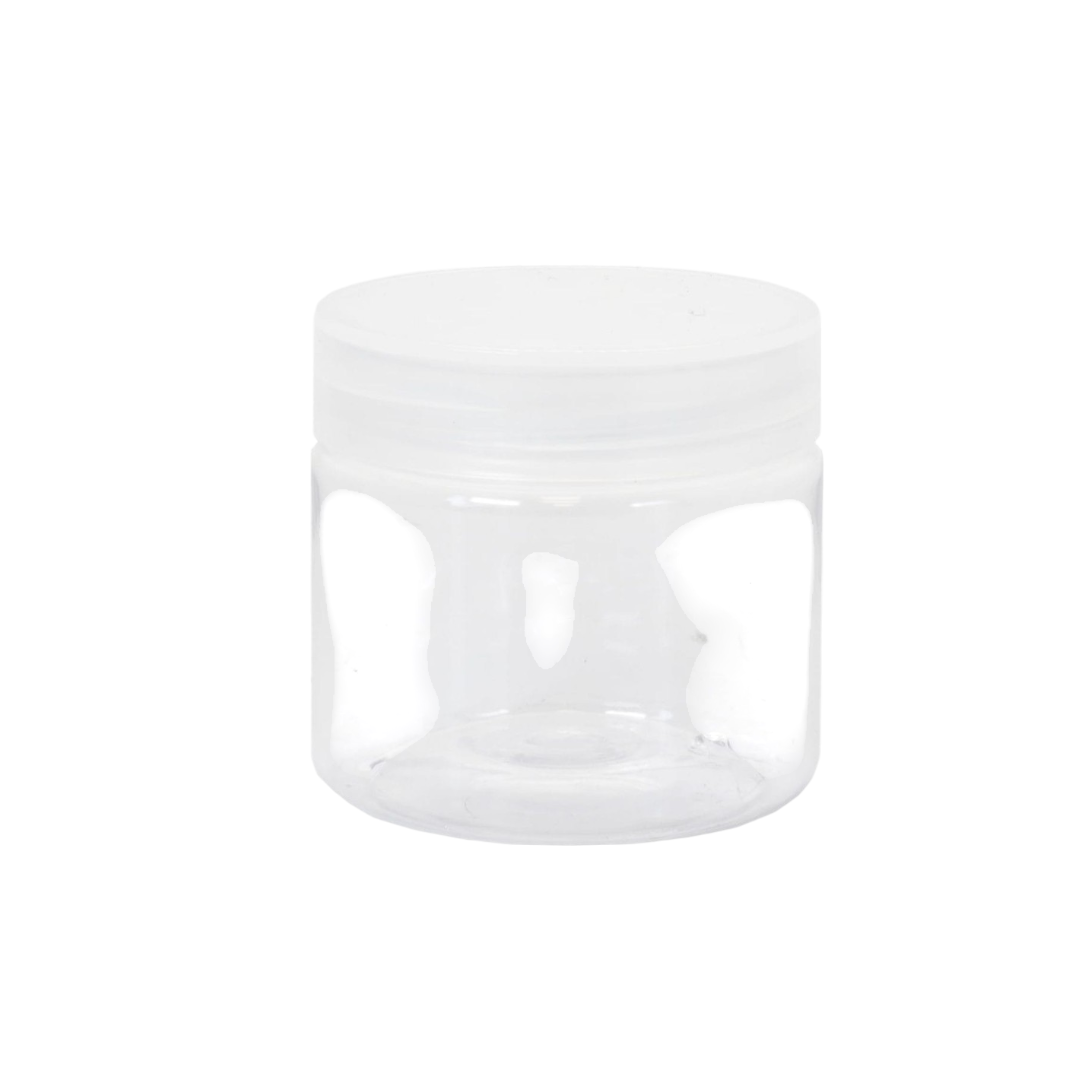 50ml Plastic Cosmetic Pet Jar Complete With Shive & Cap