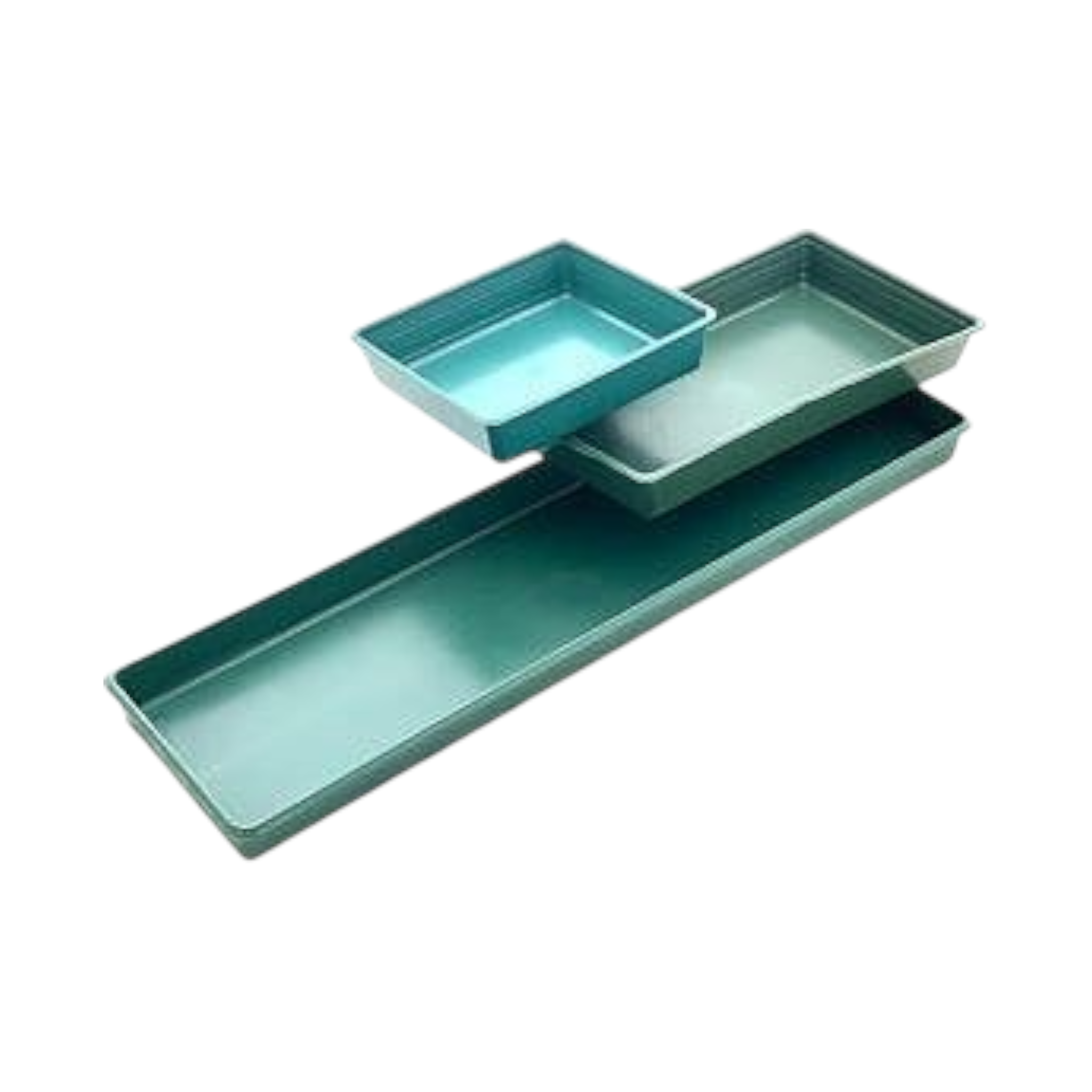 Plastic Garden Green Tray Full 27cmx15cm Deep-3.5cm 1pc