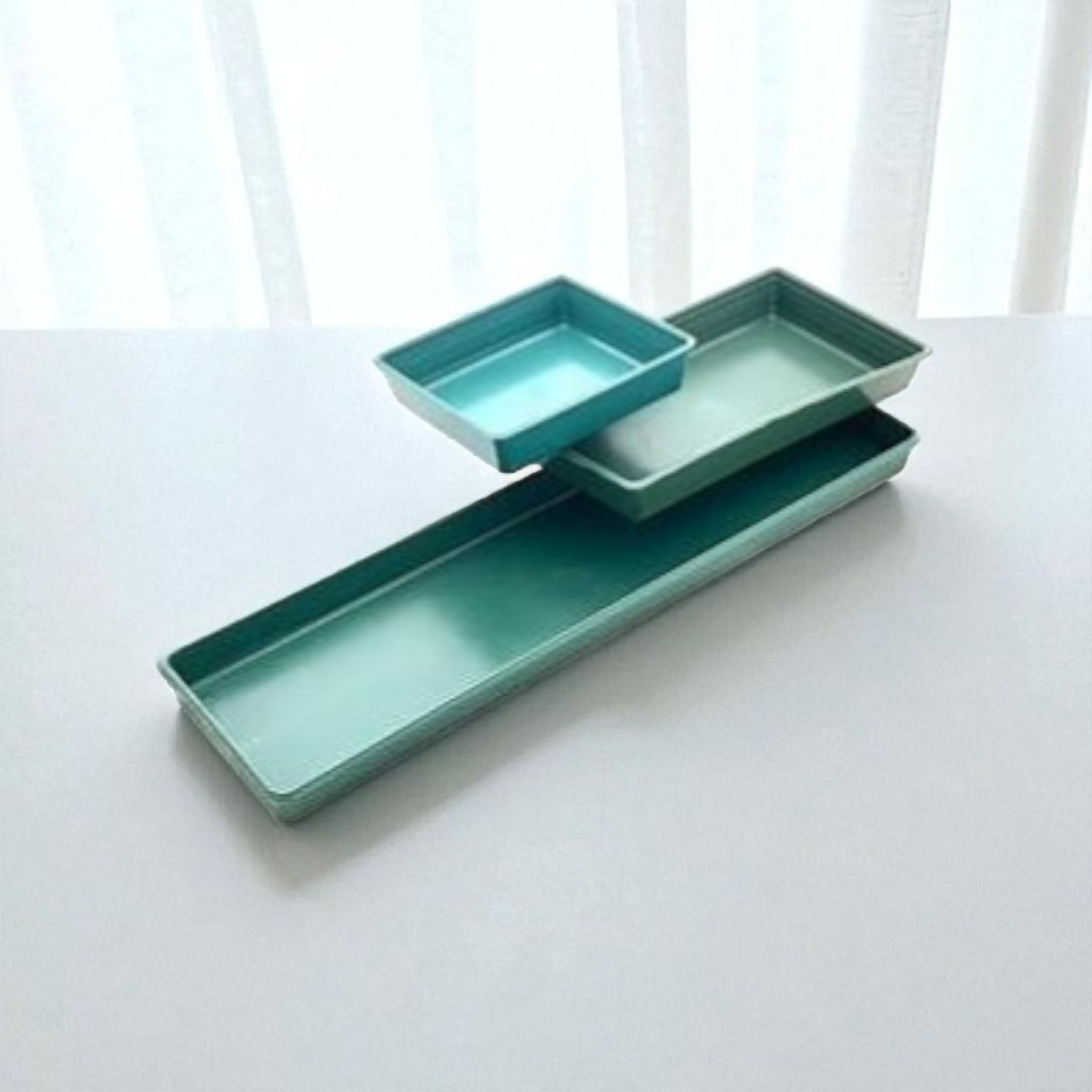 Plastic Garden Green Tray Full 27cmx15cm Deep-3.5cm 1pc