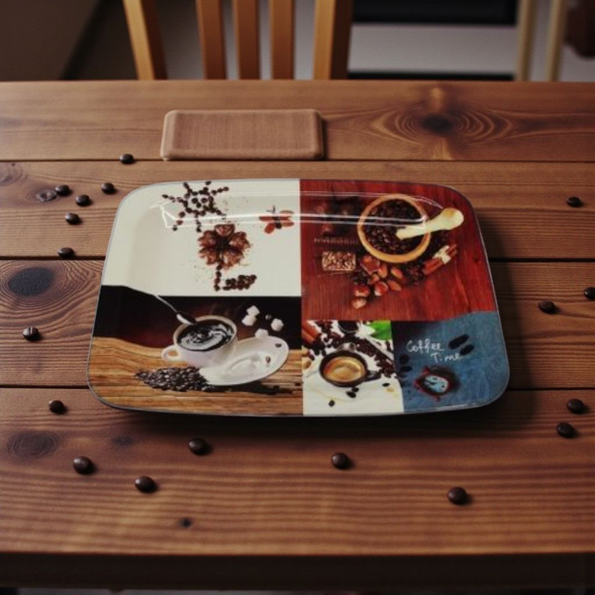 Coffee Theme Serving Tray 41x28cm