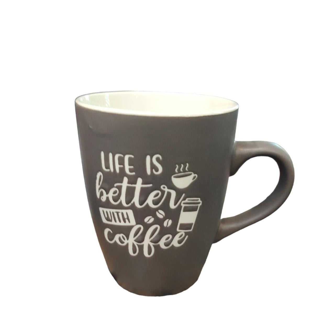 Vintage Ceramic Coffee Mug Slogan 320ml 35180