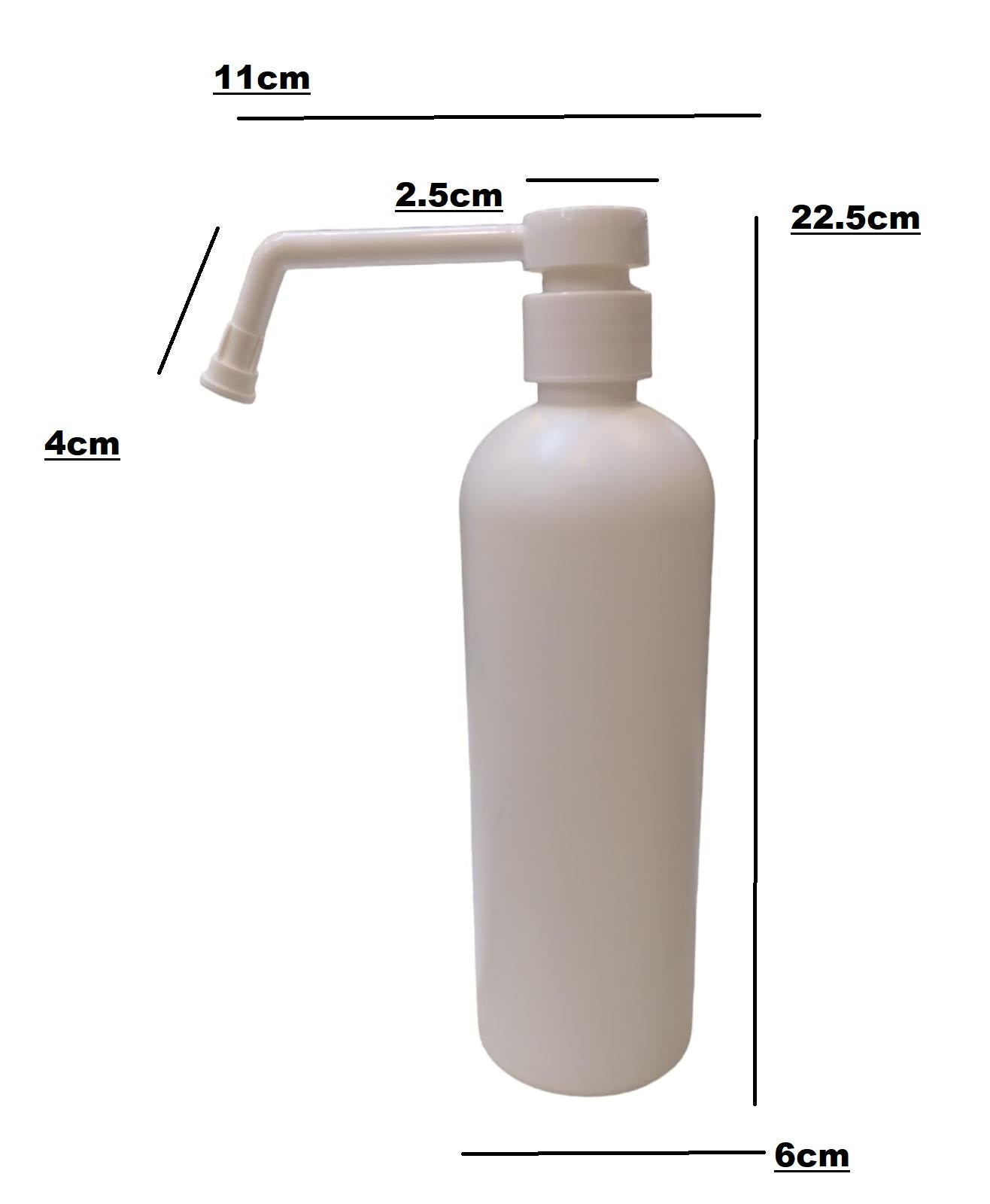 500ml HDPE Boston Bottle with Long Nose Pump Lid