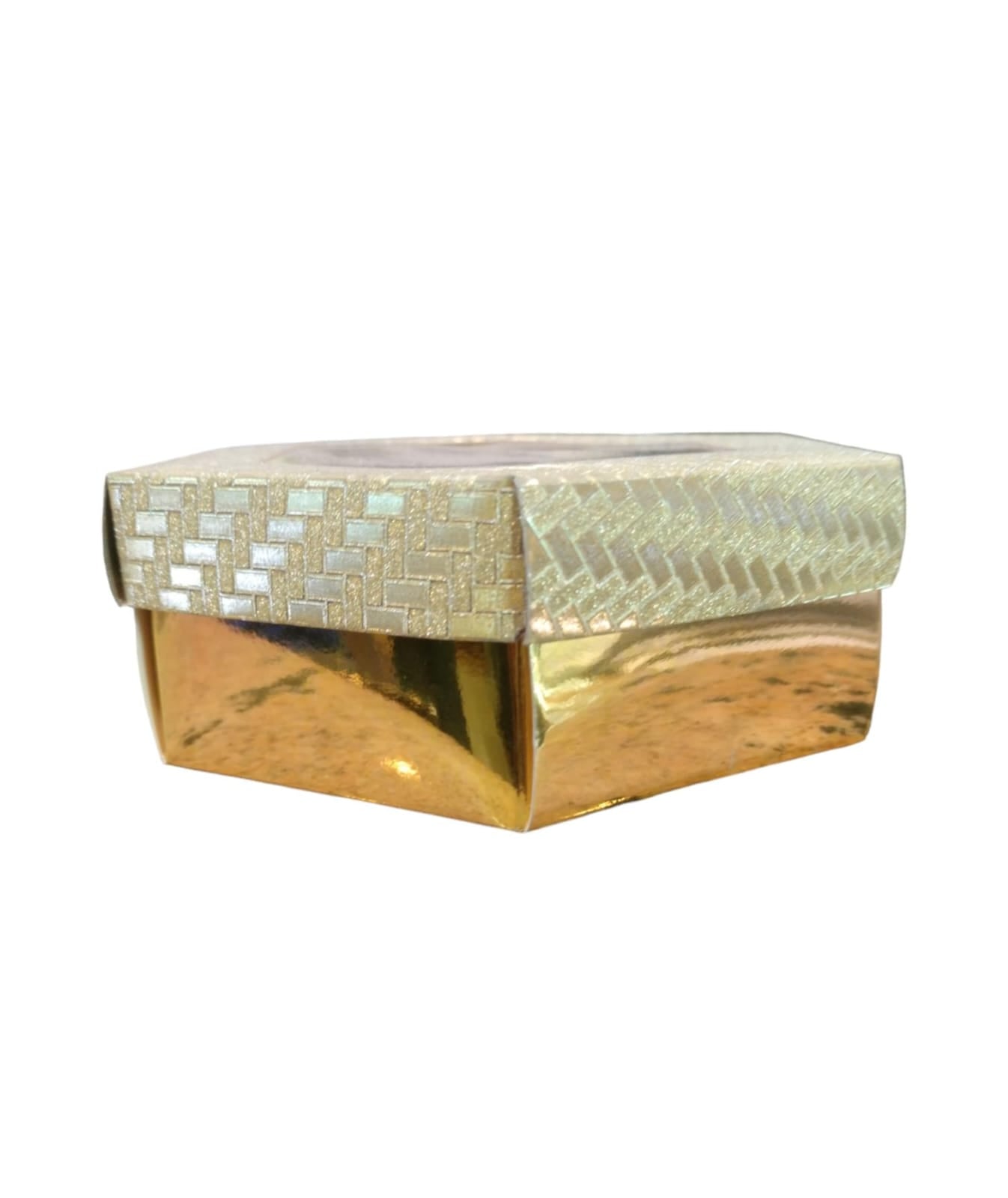 Gift Biscuit Paper Box Gold Decal 300g Square 12x12x4.5cm XPP251