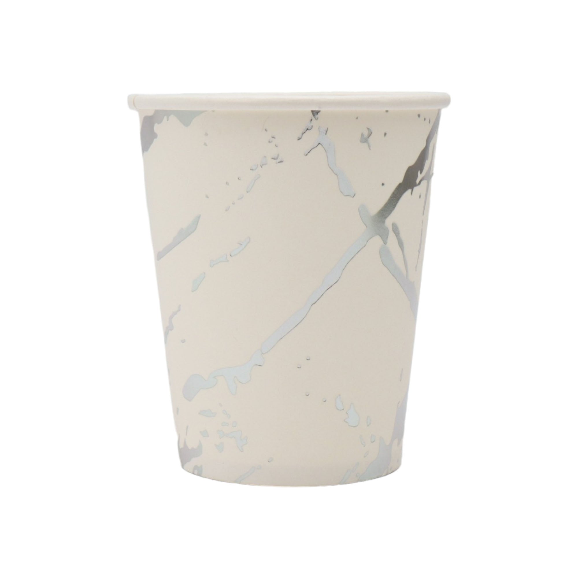 Dispisable Party Paper Cups 8cm 9oz Gold Marble 8pack XPATY52