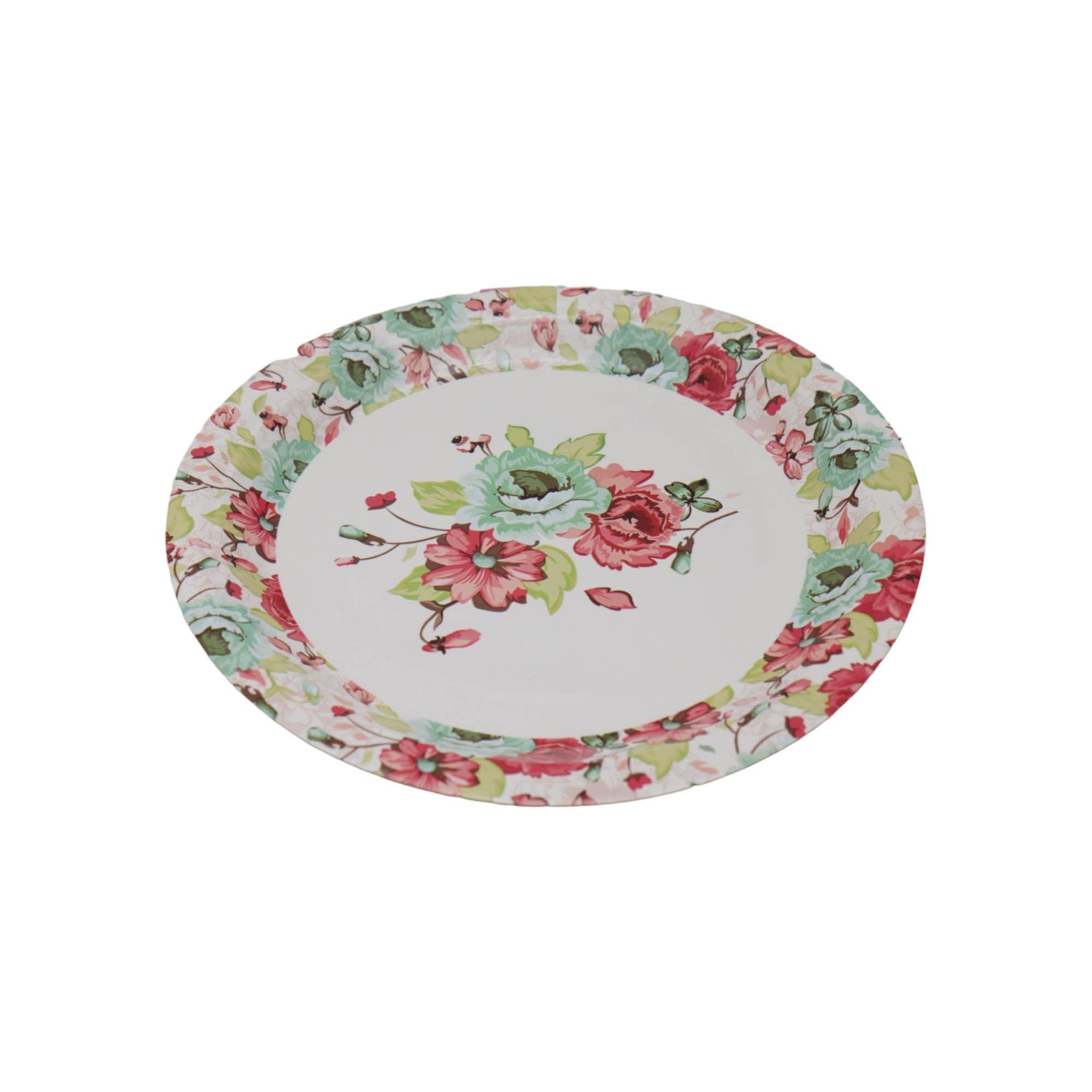 Disposable Party Paper Dinner Plate Floral 8pack XPATY55