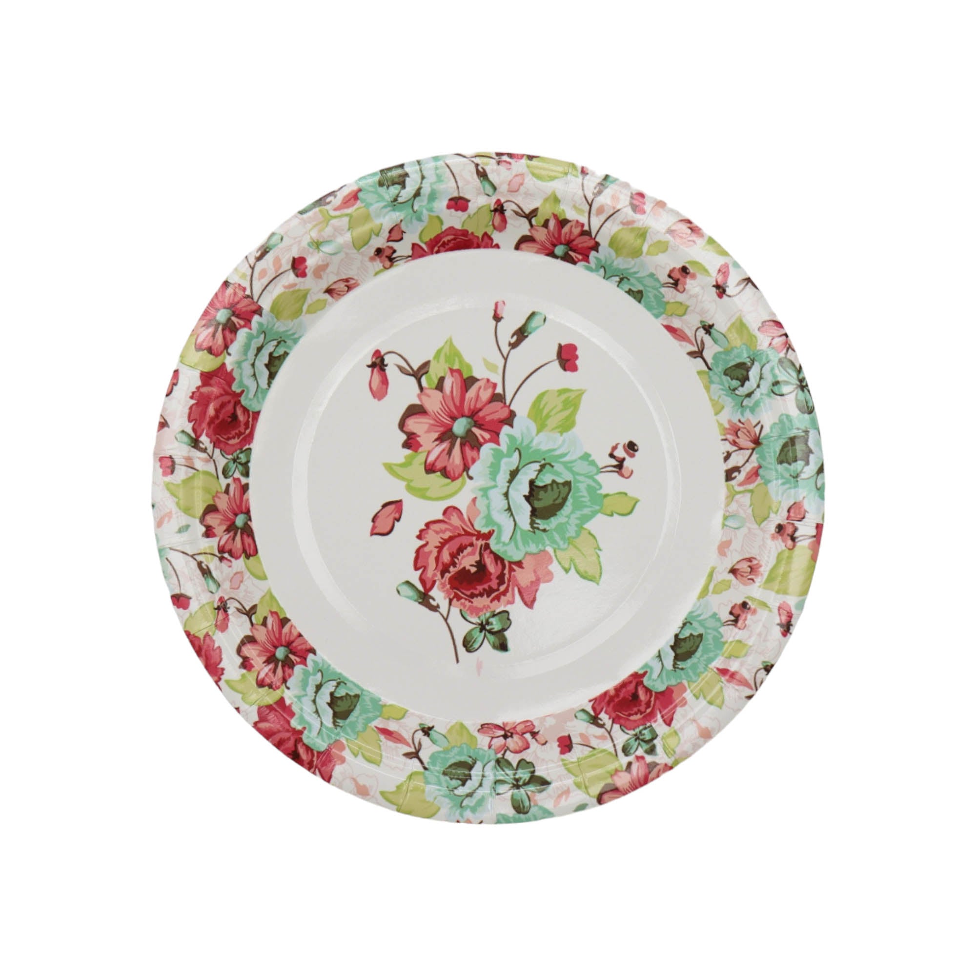 Disposable Party Paper Dinner Plate Floral 8pack XPATY55