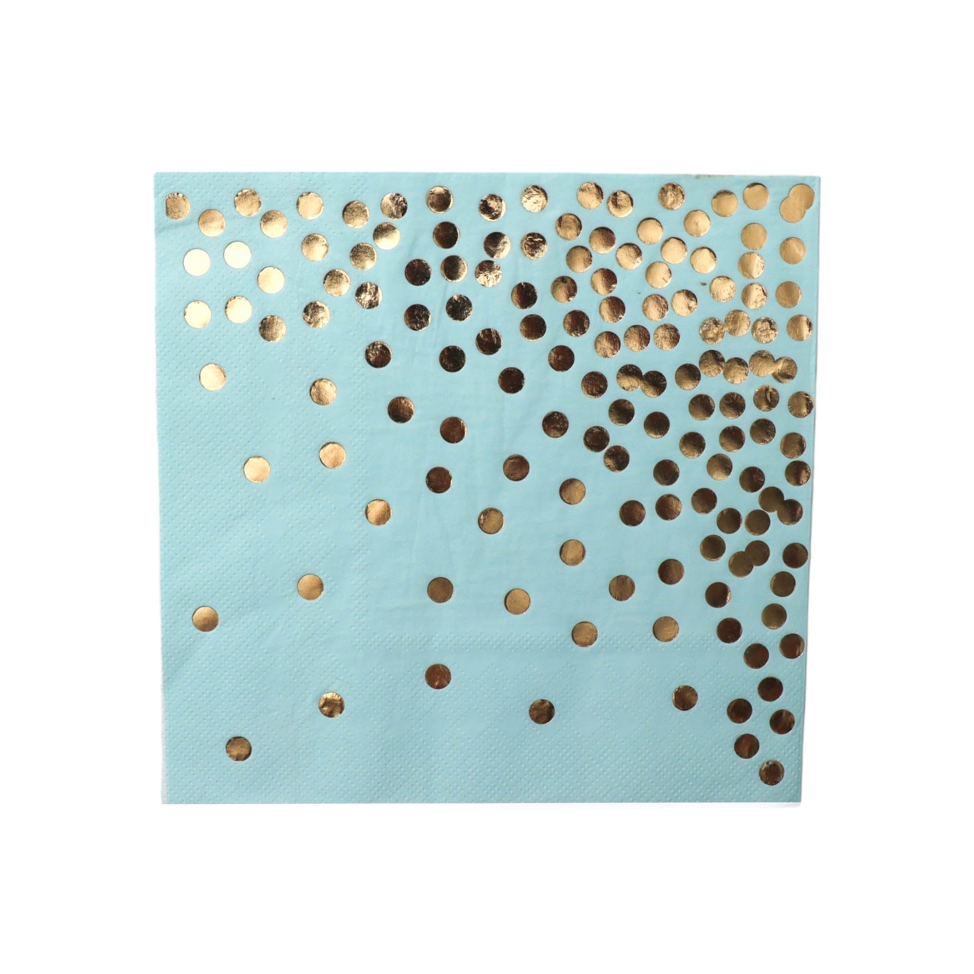 Luncheon Napkin Paper Serviettes Turquoise With Gold Dots 16pack 33x33cm XPATY61