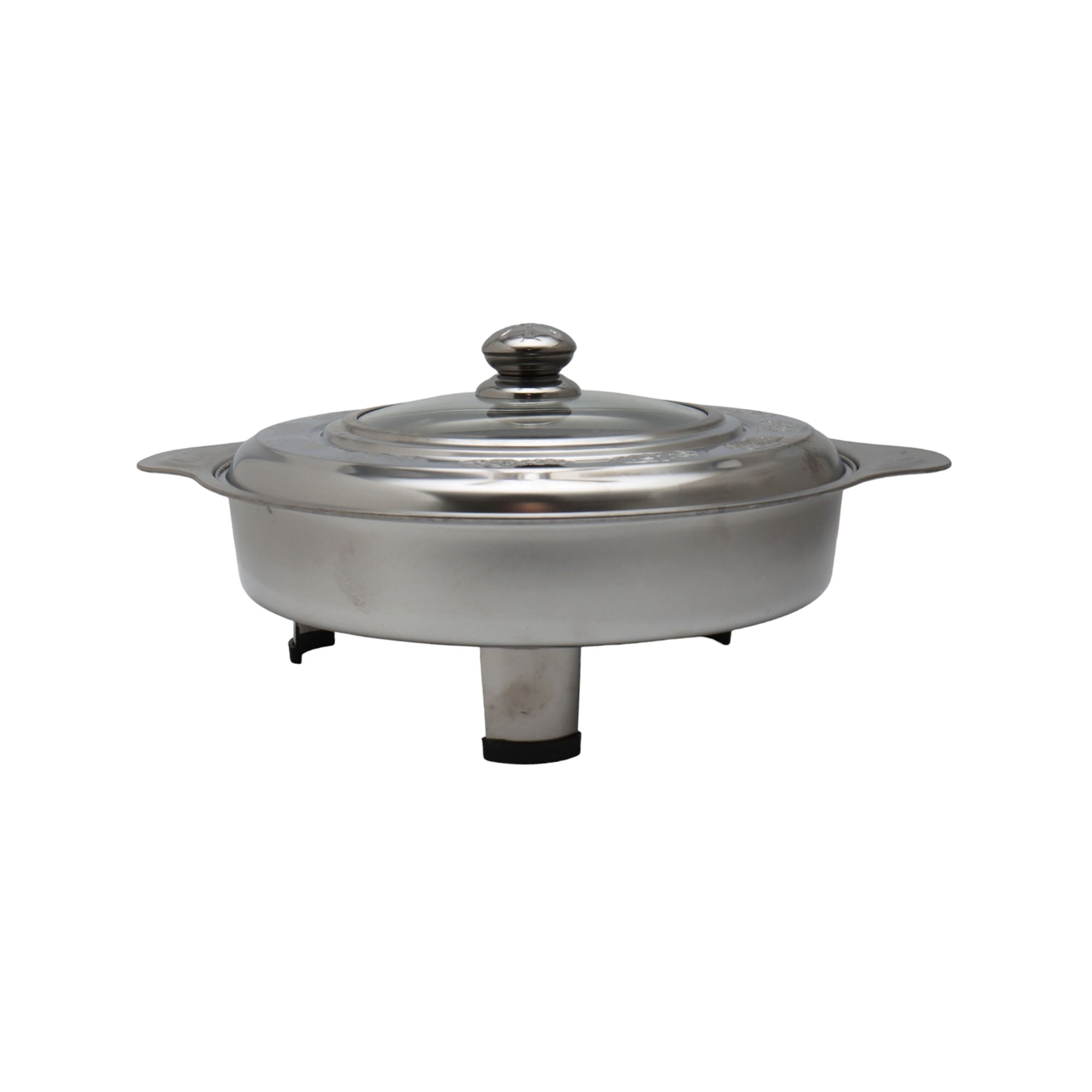 Buffet Warming Tray Chafing Dish Plafrom Design 31cm Round Stainless Steel