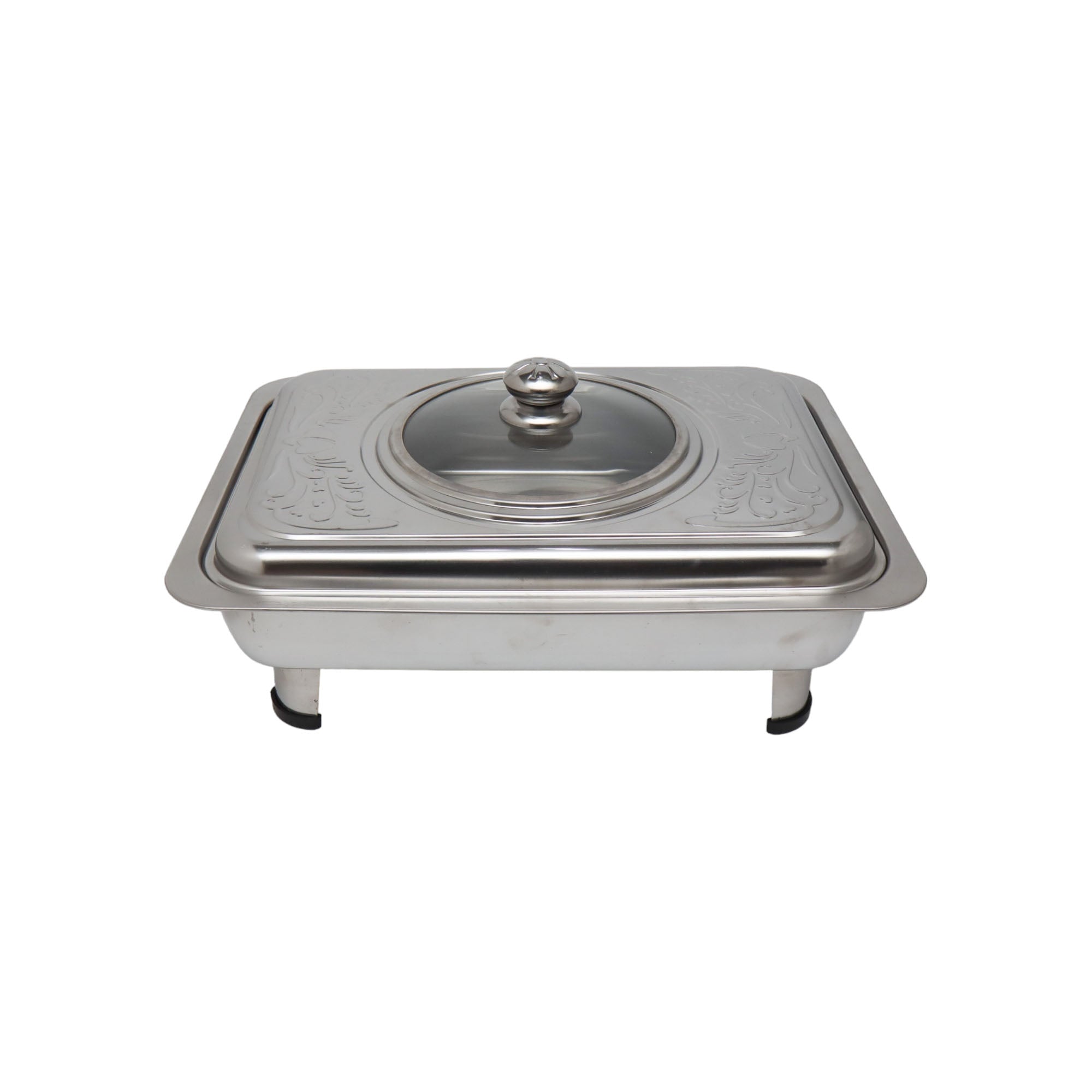 Buffet Warming Tray Chafing Dish Plafrom Design 40x30x6.5cm Rectangular Stainless Steel